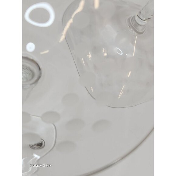 Set Of 3 Replacement Skir by IKEA Glasses  Etched Polka Dot - Picture 9 of 10